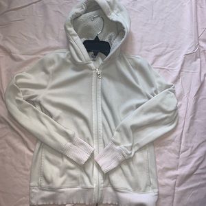 White Zip-Up Hoodie